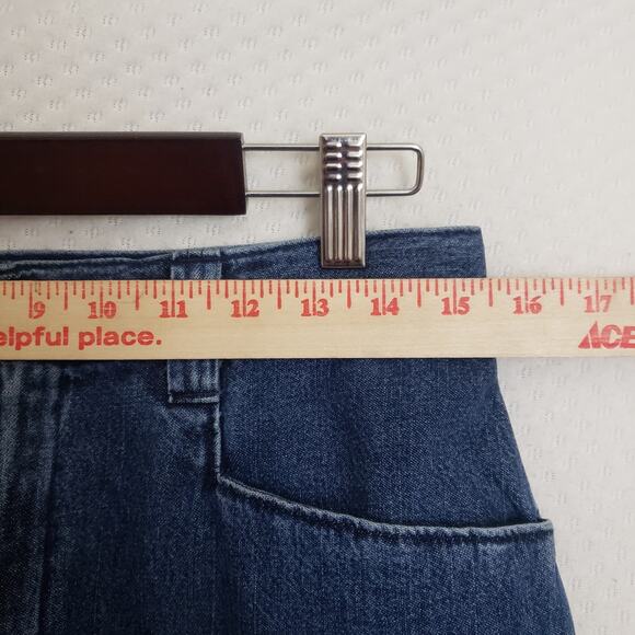 Vtg Lee Long Denim‎ Jean Maxi Skirt Size 10 Med Back Slit Y2k 100% Cotton - Picture 3 of 12